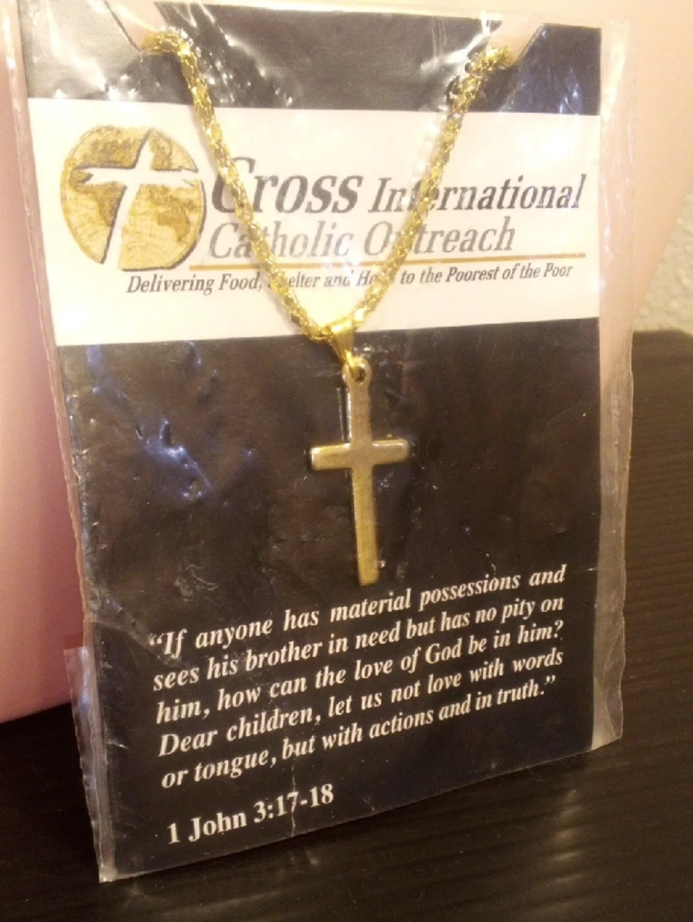 Cross International Gold Cross Pendant Necklace - Men